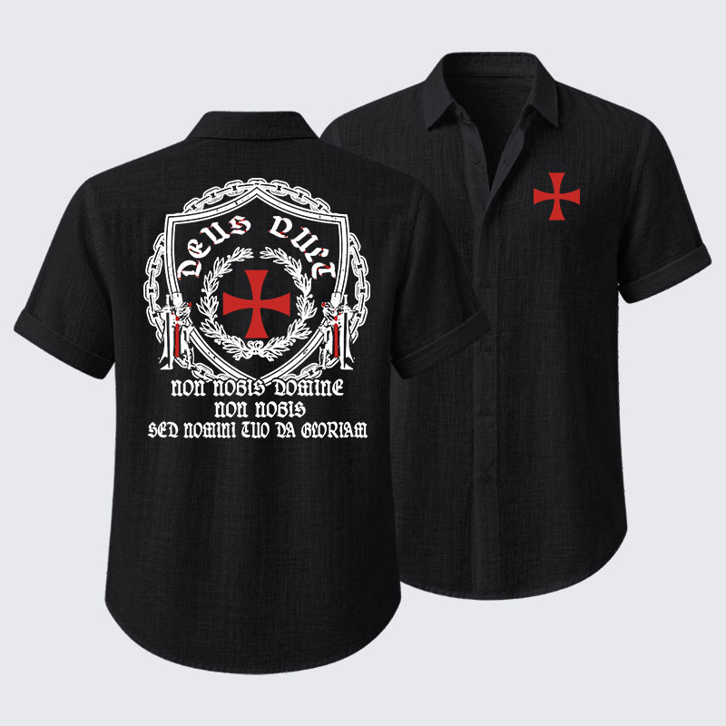 Non Nobis Domine, Non Nobis, Sed Nomini Tuo Da Gloriam Short Sleeve Shirt