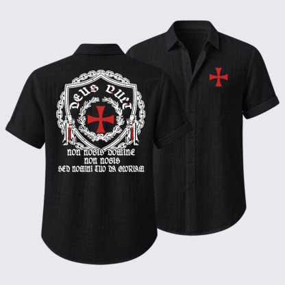Non Nobis Domine, Non Nobis, Sed Nomini Tuo Da Gloriam Short Sleeve Shirt