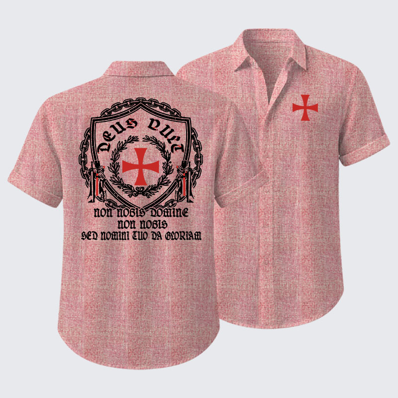 Non Nobis Domine, Non Nobis, Sed Nomini Tuo Da Gloriam Short Sleeve Shirt
