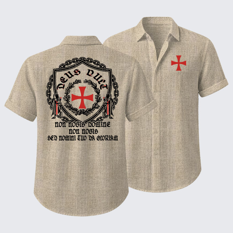 Non Nobis Domine, Non Nobis, Sed Nomini Tuo Da Gloriam Short Sleeve Shirt