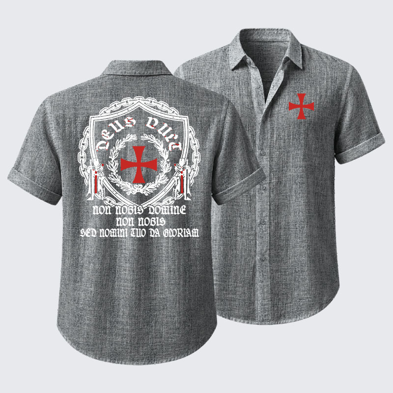 Non Nobis Domine, Non Nobis, Sed Nomini Tuo Da Gloriam Short Sleeve Shirt