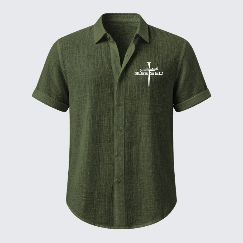 Cross Blessed Short Sleeve Shirt