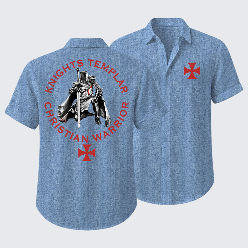 Knights Templar Templar Cross Crusader Knight Short Sleeve Shirt