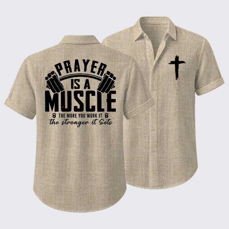 Prayer Is A Muscle Cross Short Sleeve Shirt