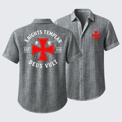 Knights Templar Deus Vult Short Sleeve Shirt