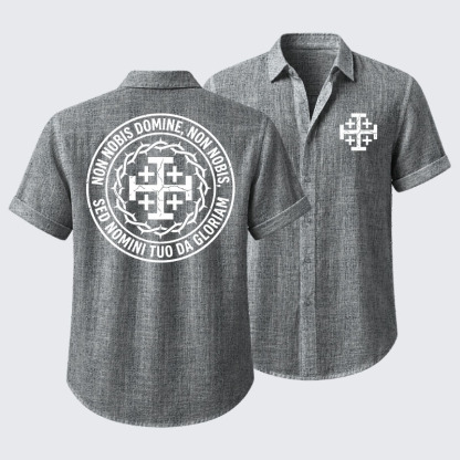 Non Nobis Domine, Non Nobis, Sed Nomini Tuo Da Gloriam Short Sleeve Shirt