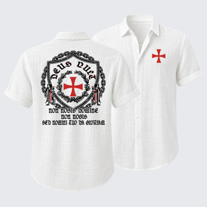 Non Nobis Domine, Non Nobis, Sed Nomini Tuo Da Gloriam Short Sleeve Shirt
