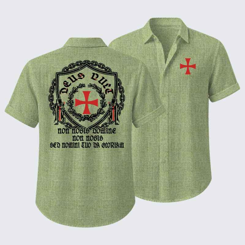 Non Nobis Domine, Non Nobis, Sed Nomini Tuo Da Gloriam Short Sleeve Shirt