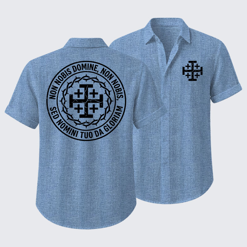 Non Nobis Domine, Non Nobis, Sed Nomini Tuo Da Gloriam Short Sleeve Shirt