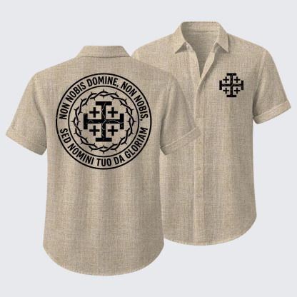 Non Nobis Domine, Non Nobis, Sed Nomini Tuo Da Gloriam Short Sleeve Shirt