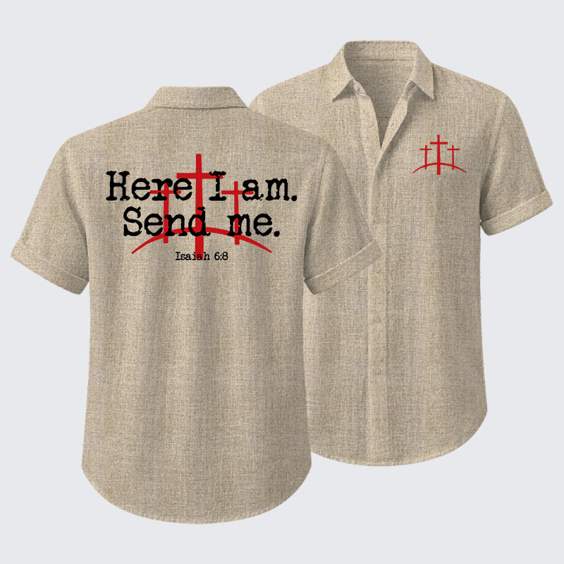 Here I Am Send Me - Bible Verse Isaiah 6:8 Short Sleeve Shirt