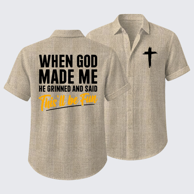 When God Made Me Short Sleeve Shirt