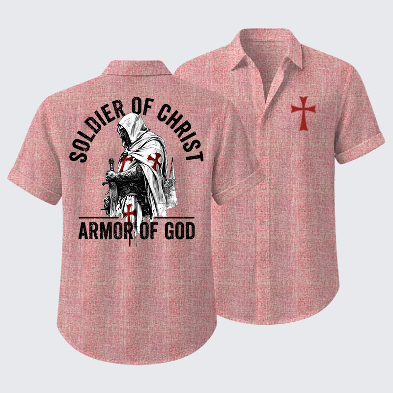 Soldier of Christ Armor Of God Crusader Spirit Short Sleeve Shirt