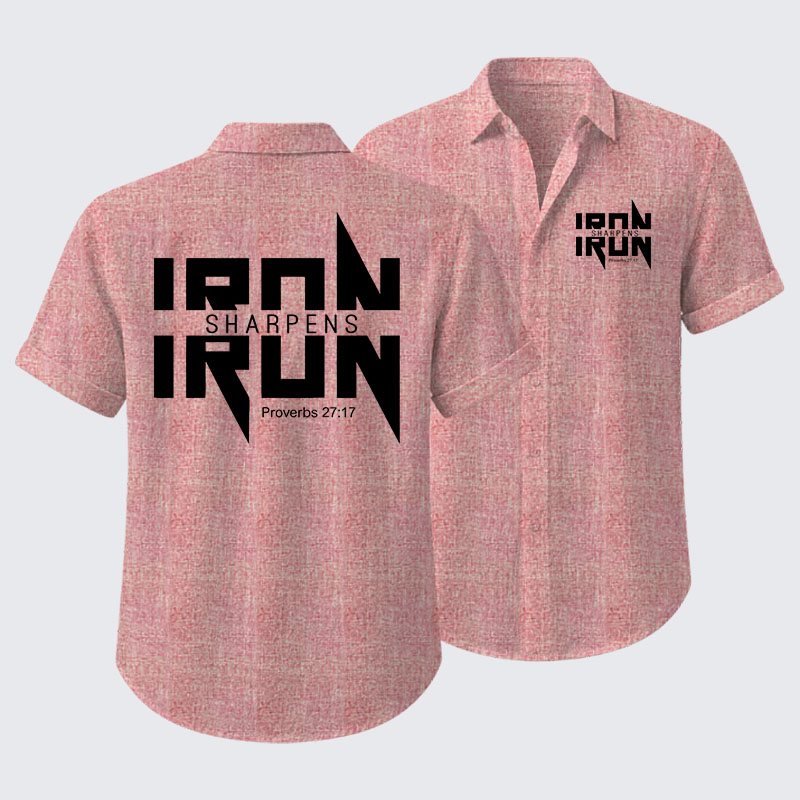 IRON SHARPENS IRON Proverbs 27:17 Short Sleeve Shirt