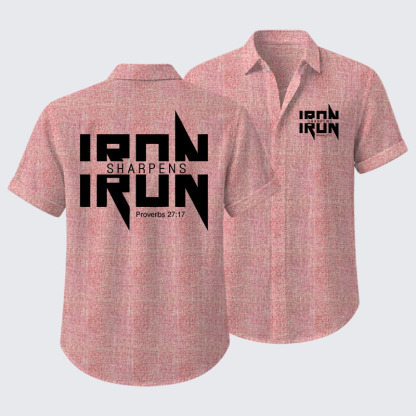 IRON SHARPENS IRON Proverbs 27:17 Short Sleeve Shirt