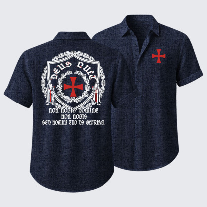 Non Nobis Domine, Non Nobis, Sed Nomini Tuo Da Gloriam Short Sleeve Shirt