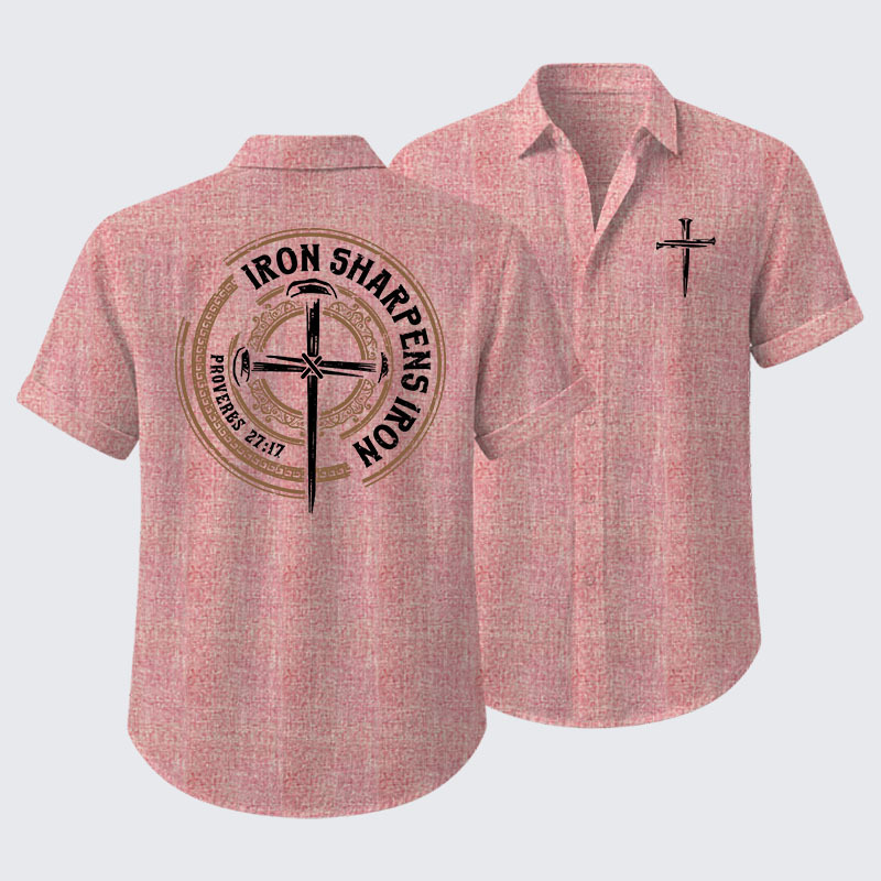  Iron Sharpens Iron - Proverbs 27:17 Short Sleeve Shirt