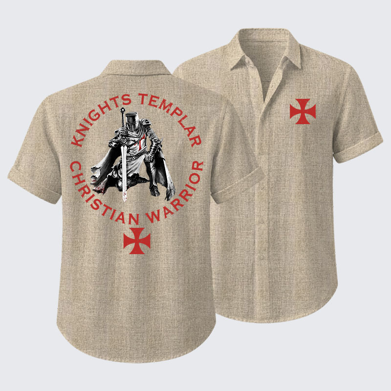 Knights Templar Templar Cross Crusader Knight Short Sleeve Shirt
