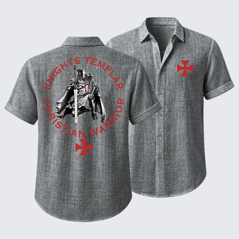 Knights Templar Templar Cross Crusader Knight Short Sleeve Shirt