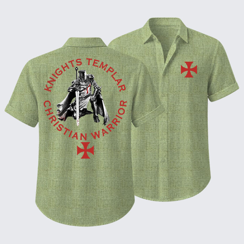 Knights Templar Templar Cross Crusader Knight Short Sleeve Shirt