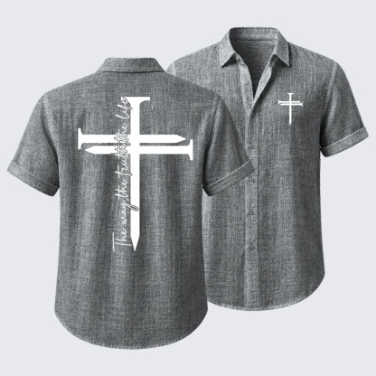 Jesus The Way The Truth The Life Cross Short Sleeve Shirt