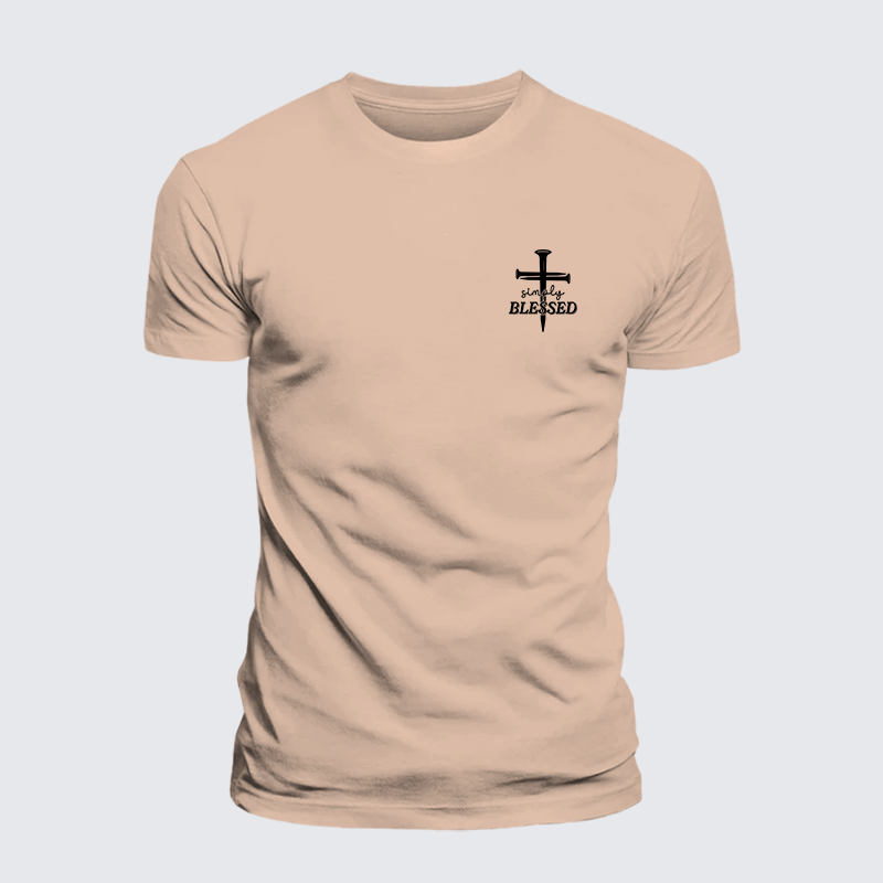 Simply Blessed Jesus God Christian Premium Mercerized Cotton Tee