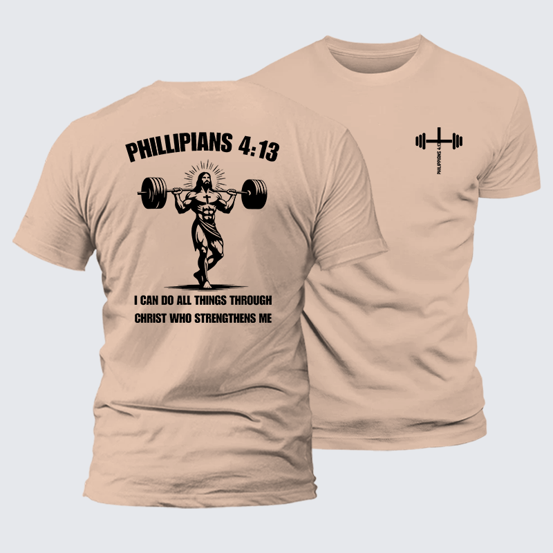 Man Of God Husband Dad Jesus God Christian Cotton T-Shirt