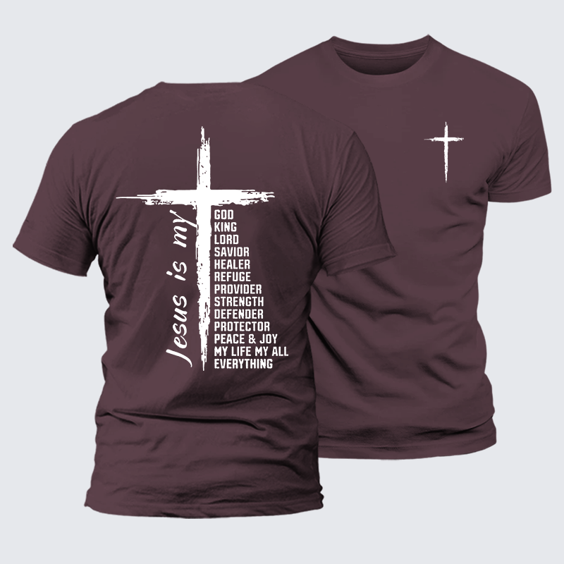 My Everything Jesus God Christian Premium Mercerized Cotton Tee