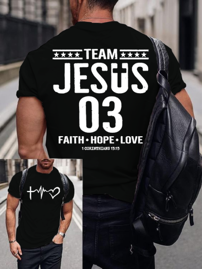 Team Jesus 03 Jesus God Christian Cotton T-Shirt