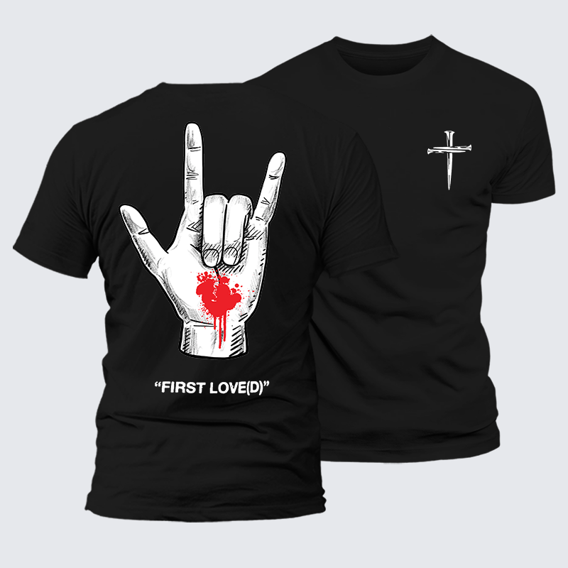 Man Of God Husband Dad Jesus God Christian Cotton T-Shirt