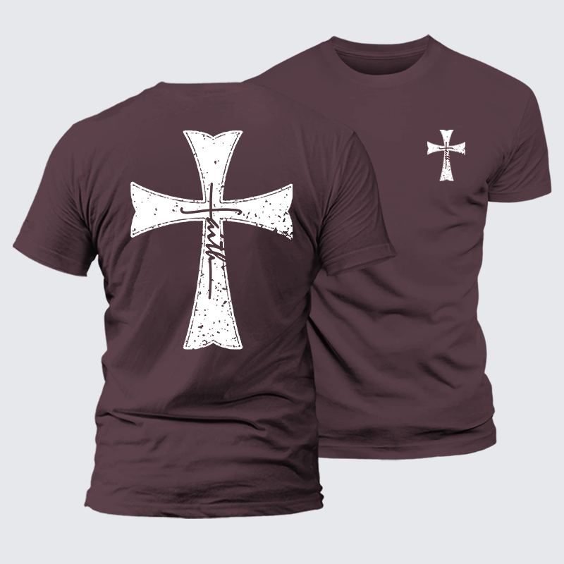 Knights Templar Crusader Cross Faith Jesus God Christian Premium Mercerized Cotton Tee