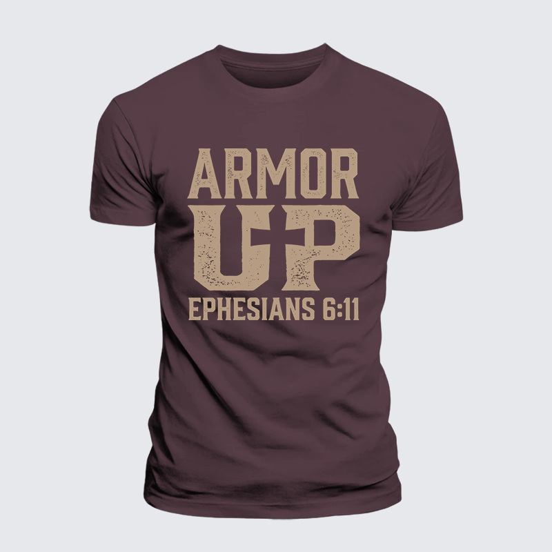Armor Up Jesus God Christian Premium Mercerized Cotton Tee
