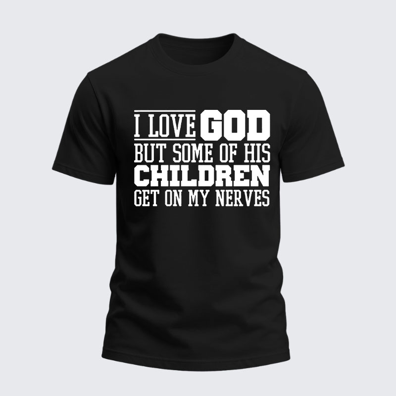 Man Of God Husband Dad Jesus God Christian Cotton T-Shirt