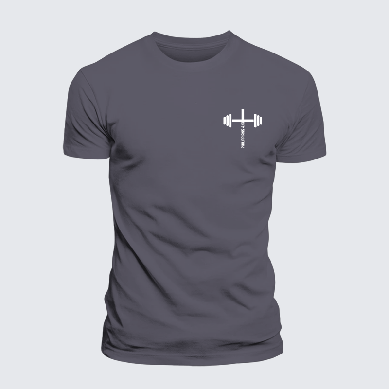 Fitness Philippians 4:13 Jesus God Christian Premium Mercerized Cotton Tee