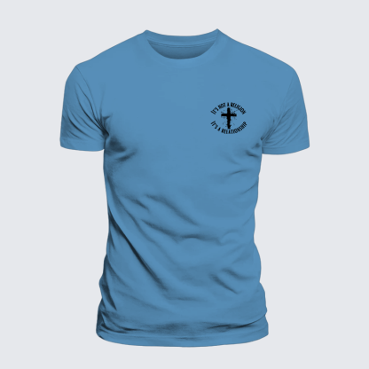 It's Not A Religion It's A Relationship Jesus God Christian Premium Mercerized Cotton Tee