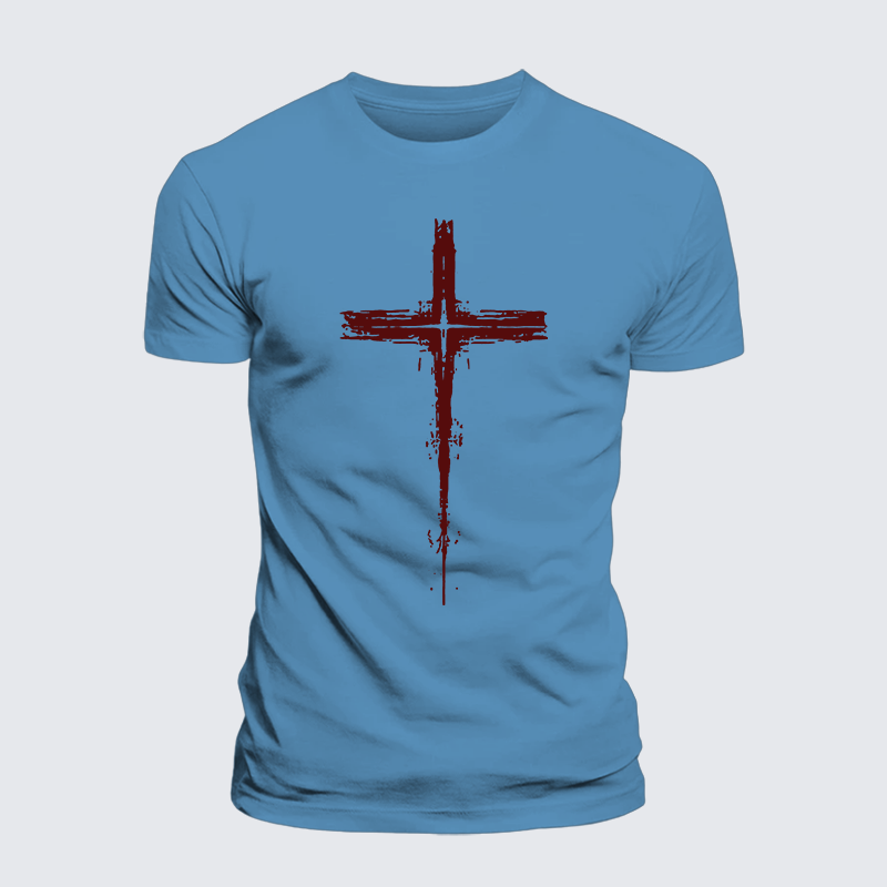 Light of Cross Jesus God Christian Premium Mercerized Cotton Tee