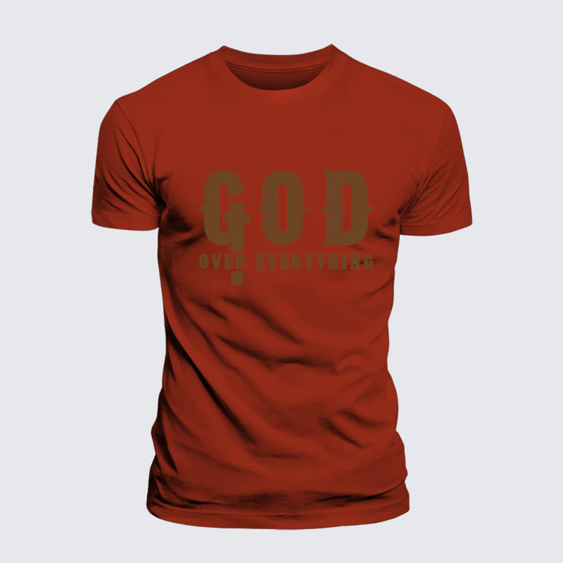 God over Everything Jesus God Christian Premium Mercerized Cotton Tee