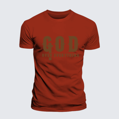 God over Everything Jesus God Christian Premium Mercerized Cotton Tee