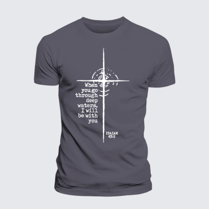 Be With You Jesus God Christian Premium Mercerized Cotton Tee
