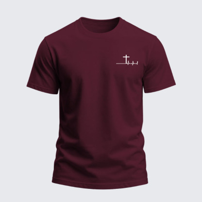 Heavyweight Cotton Tee -ECG Cross