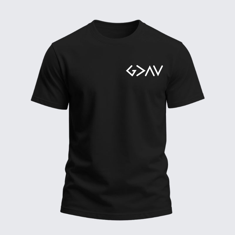 Heavyweight Cotton Tee -God Is Greater Than The Highs And Lows