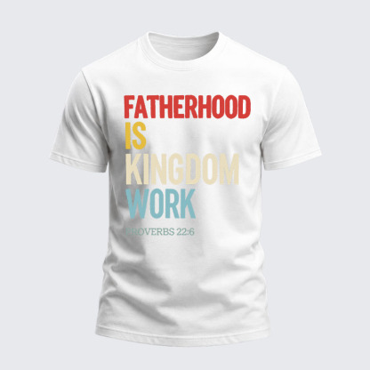 Heavyweight Cotton Tee - Fatherhood is Kingdom Work