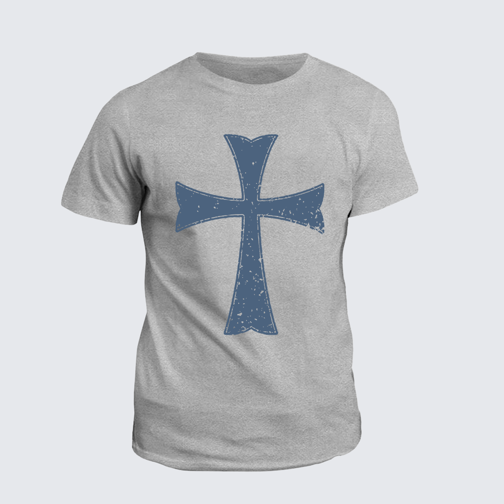 Knights Templar Crusader Cross Jesus God Christian Cotton T-Shirt