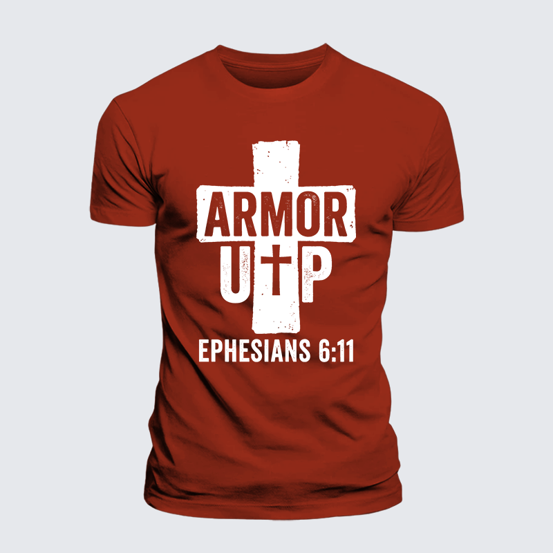 Armor Up Jesus God Christian Premium Mercerized Cotton Tee