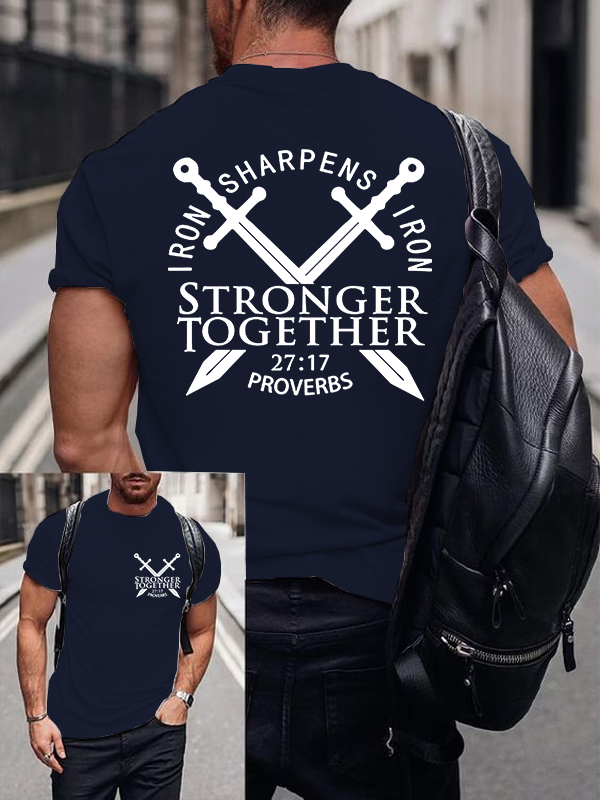 Stronger Together Jesus God Christian Cotton T-Shirt