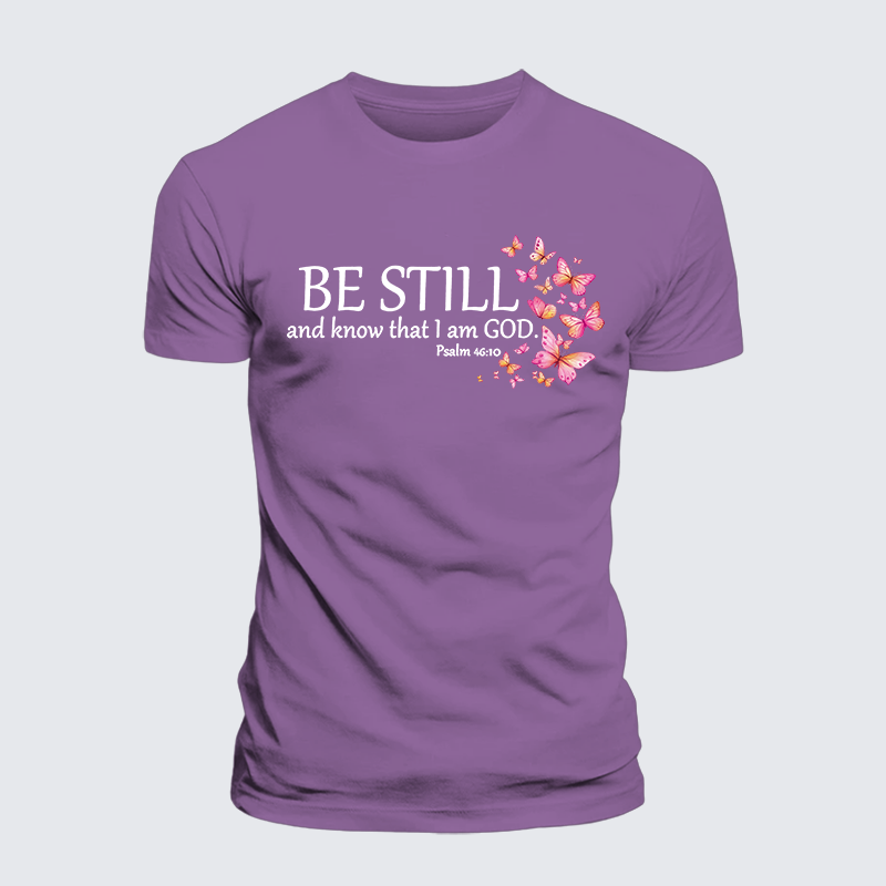 Be Still And Know That I Am God Jesus God Christian Premium Mercerized Cotton Tee