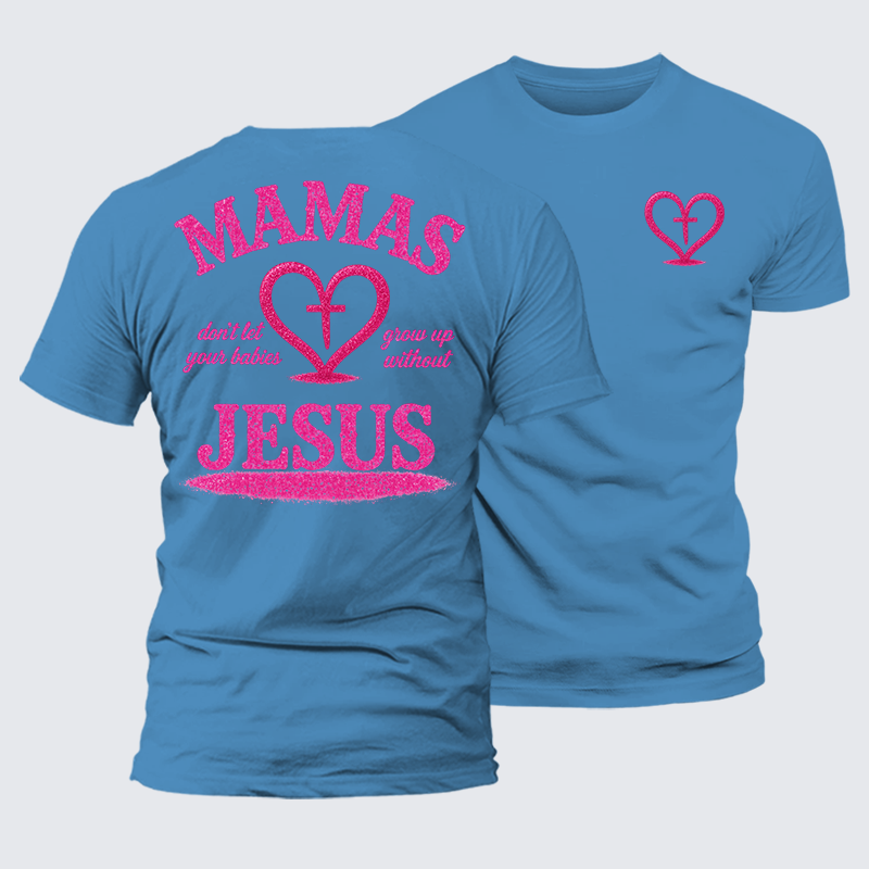Blossoms Of Faith And Love Jesus God Christian Premium Mercerized Cotton Tee