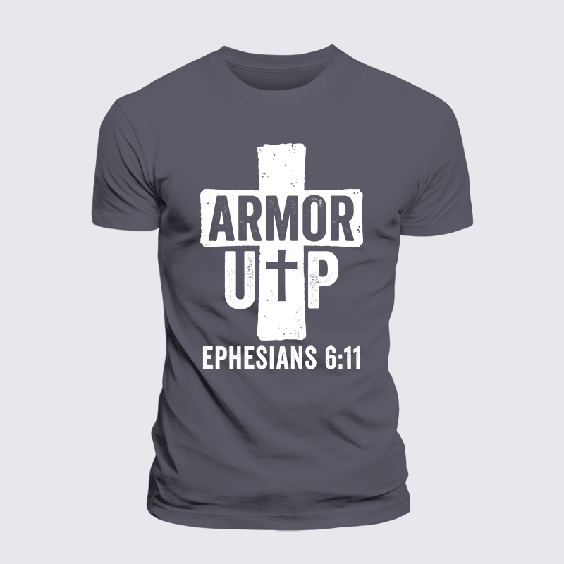 Armor Up Jesus God Christian Premium Mercerized Cotton Tee
