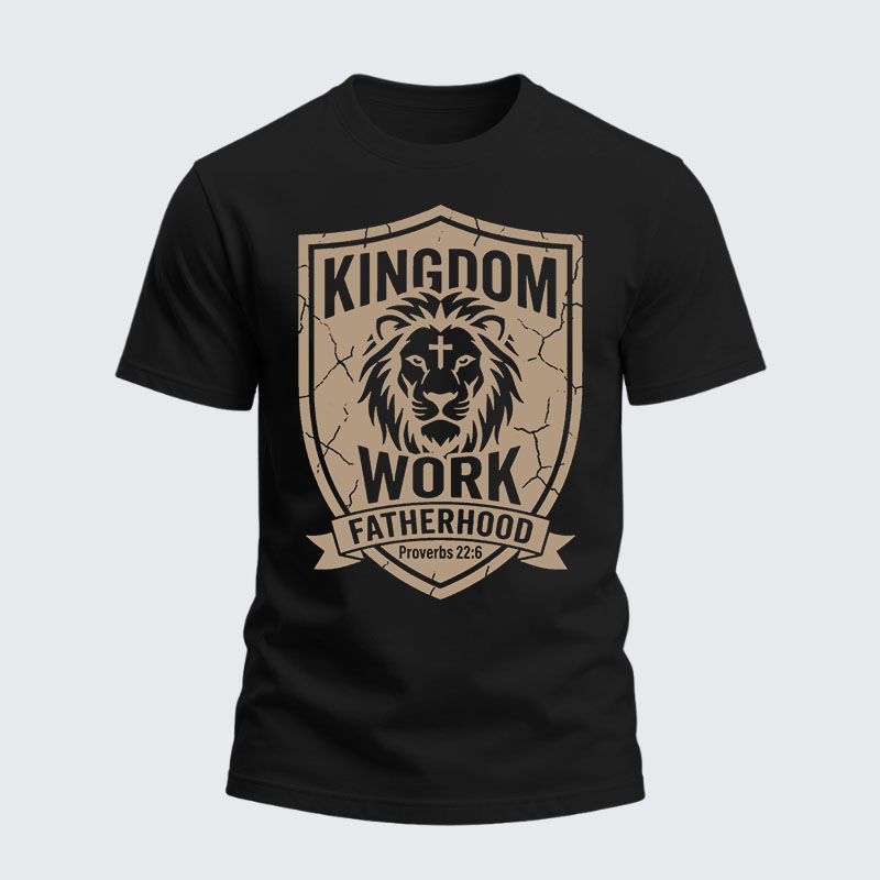 Heavyweight Cotton Tee - Fatherhood is Kingdom Work
