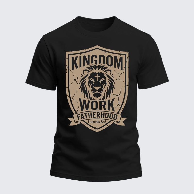 Heavyweight Cotton Tee - Fatherhood is Kingdom Work